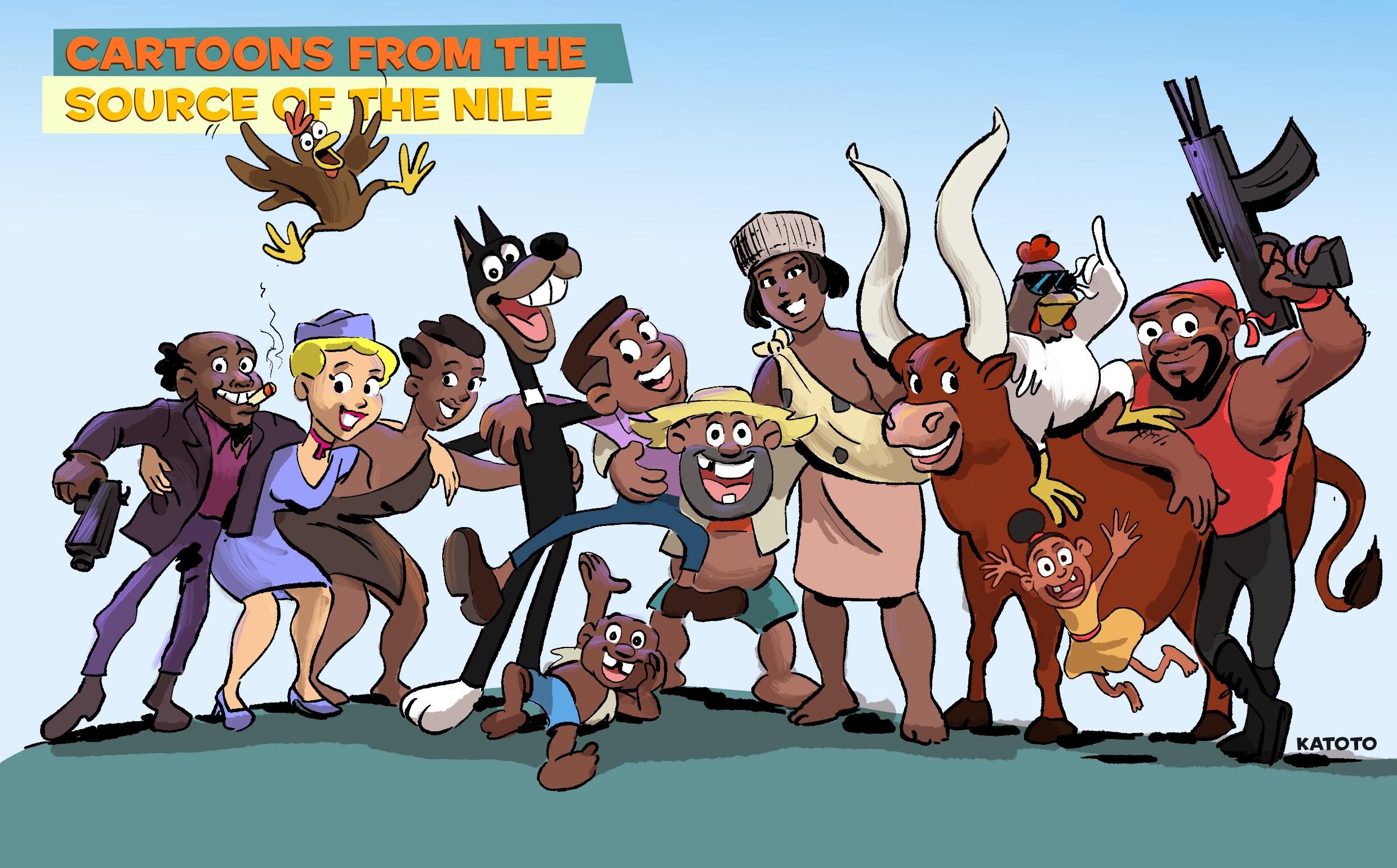 Katoto Animation Studio cartoon characters from the source of the Nile